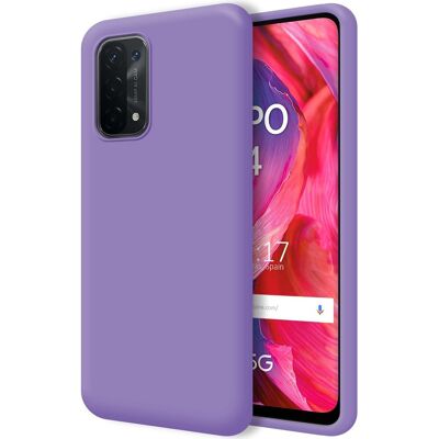 Tumundosmartphone Housse En Silicone Liquide Ultra Douce Pour Oppo A54 5g / A74 5g Couleur Violet - Publicité Tumundosmartphone Housse En Silicone Liquide Ultra Douce Pour Oppo A54 5g / A74 5g Couleur Violet - Publicité