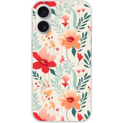 1001coques - iPhone 16 - Flower Wall - Silicone - Coque de téléphone - Publicité 1001coques - iPhone 16 - Flower Wall - Silicone - Coque de téléphone - Publicité