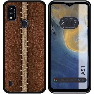 Coque silicone Tumundosmartphone ZTE Blade A51 Design Cuir 01 Personnalisée - Publicité Coque silicone Tumundosmartphone ZTE Blade A51 Design Cuir 01 Personnalisée - Publicité
