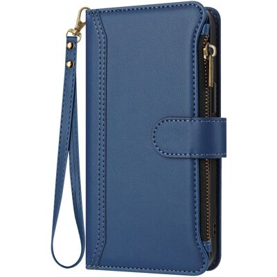 Avizar Étui Portefeuille Oppo A5 Pro Dragonne Amovible Fermeture Magnétique Bleu - Publicité Avizar Étui Portefeuille Oppo A5 Pro Dragonne Amovible Fermeture Magnétique Bleu - Publicité