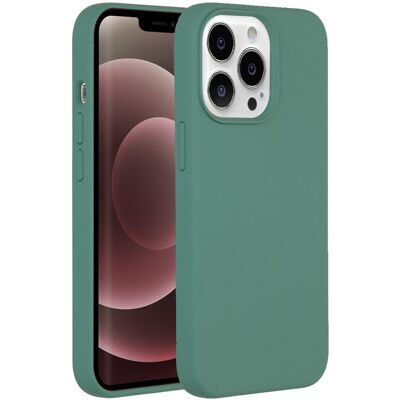 Coque En Silicone Liquide Accezz Pour Apple Iphone 13 Pro Max - Vert Foncé - Publicité Coque En Silicone Liquide Accezz Pour Apple Iphone 13 Pro Max - Vert Foncé - Publicité