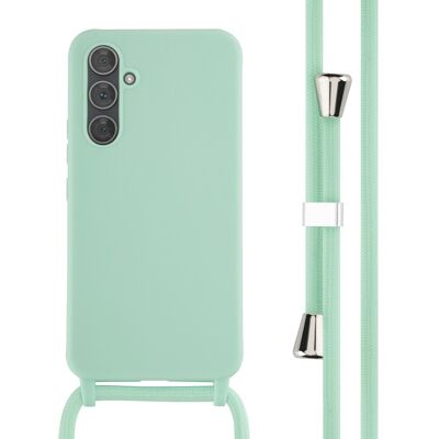 Imoshion Coque En Silicone Avec Cordon Pour Samsung Galaxy A54 (5g) - Vert Menth - Publicité Imoshion Coque En Silicone Avec Cordon Pour Samsung Galaxy A54 (5g) - Vert Menth - Publicité