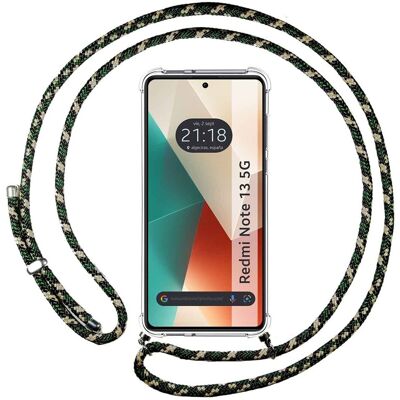 Coque suspendue en silicone vert pour Xiaomi Redmi Note 13 5G - Étui - Publicité Coque suspendue en silicone vert pour Xiaomi Redmi Note 13 5G - Étui - Publicité