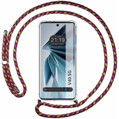 Coque TUMUNDOSMARTPHONE V40 5G - Rose, Doré, Antichoc - Publicité Coque TUMUNDOSMARTPHONE V40 5G - Rose, Doré, Antichoc - Publicité