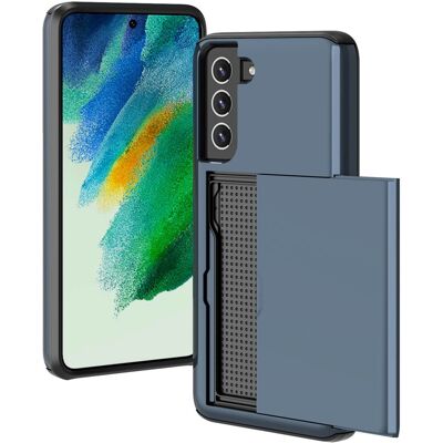 Imoshion Coque Arrière Avec Porte-Cartes Pour Samsung Galaxy S21 Fe - Bleu Foncé - Publicité Imoshion Coque Arrière Avec Porte-Cartes Pour Samsung Galaxy S21 Fe - Bleu Foncé - Publicité