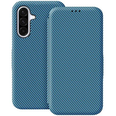 Avizar Étui Pour Galaxy A37 Effet Carbone Avec Porte-Carte Anti Rfid Bleu - Publicité Avizar Étui Pour Galaxy A37 Effet Carbone Avec Porte-Carte Anti Rfid Bleu - Publicité