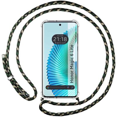 TUMUNDOSMARTPHONE Étui Transparent avec Cordon pour Honor Magic 6 Lite 5G - Publicité TUMUNDOSMARTPHONE Étui Transparent avec Cordon pour Honor Magic 6 Lite 5G - Publicité