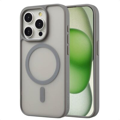 Imoshion Coque Color Guard Avec Magsafe Pour Apple Iphone 15 Pro - Gris - Publicité Imoshion Coque Color Guard Avec Magsafe Pour Apple Iphone 15 Pro - Gris - Publicité