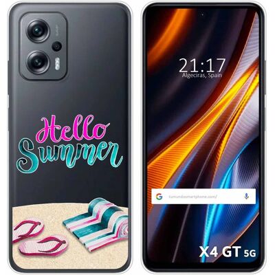 Tumundosmartphone Housse En Silicone Transparent Pour Xiaomi Poco X4 Gt 5g Design Été Dessins - Publicité Tumundosmartphone Housse En Silicone Transparent Pour Xiaomi Poco X4 Gt 5g Design Été Dessins - Publicité