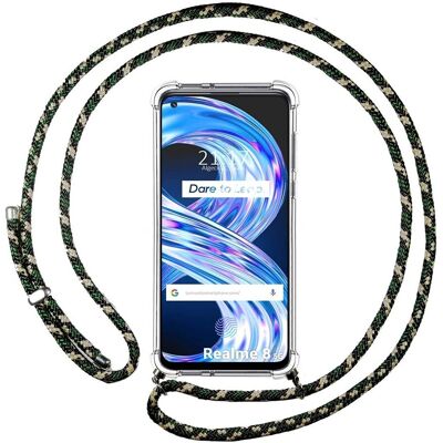 Coque Transparente avec Lanière pour Realme 8 5G / Narzo 30 5G - Étui - Publicité Coque Transparente avec Lanière pour Realme 8 5G / Narzo 30 5G - Étui - Publicité