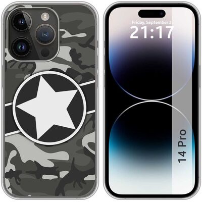 Tumundosmartphone Coque Silicone Compatible Avec Iphone 14 Pro (6.1) Design Camouflage 02 Dessins - Publicité Tumundosmartphone Coque Silicone Compatible Avec Iphone 14 Pro (6.1) Design Camouflage 02 Dessins - Publicité
