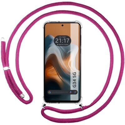 Coque TUMUNDOSMARTPHONE Moto G34 5G Rose - Étui - Publicité Coque TUMUNDOSMARTPHONE Moto G34 5G Rose - Étui - Publicité
