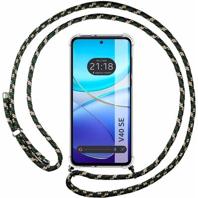 Coque Suspendue Dorée Verte pour Vivo V40 SE 5G - Publicité Coque Suspendue Dorée Verte pour Vivo V40 SE 5G - Publicité