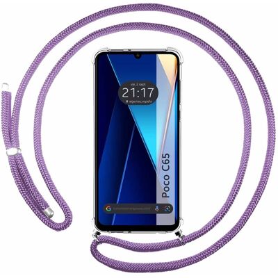 Coque Xiaomi Poco C65 Morado - Avec Cordon - Publicité Coque Xiaomi Poco C65 Morado - Avec Cordon - Publicité
