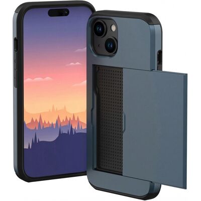 Imoshion Coque Arrière Avec Porte-Cartes Pour Apple Iphone 15 - Bleu Foncé - Publicité Imoshion Coque Arrière Avec Porte-Cartes Pour Apple Iphone 15 - Bleu Foncé - Publicité