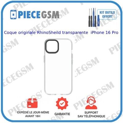 Coque Rhinoshield iPhone 16 Pro - Résistante aux chocs, Transparente, 6'' - Publicité Coque Rhinoshield iPhone 16 Pro - Résistante aux chocs, Transparente, 6'' - Publicité
