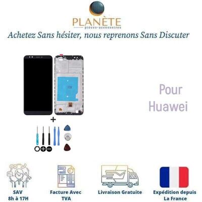 Ecran Lcd Et Vitre Tactile Noir Sur Châssis Pour Huawei Y7 2018 - Publicité Ecran Lcd Et Vitre Tactile Noir Sur Châssis Pour Huawei Y7 2018 - Publicité