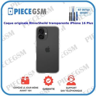 Rhinoshield Coque Originale Rhinosheild Transparente Iphone 16 Plus - Publicité Rhinoshield Coque Originale Rhinosheild Transparente Iphone 16 Plus - Publicité