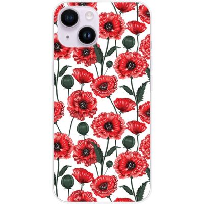 1001COQUES - iPhone 14 - motif coquelicot - Phone case - Publicité 1001COQUES - iPhone 14 - motif coquelicot - Phone case - Publicité