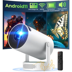 Campark Vidéoprojecteur Mini Portable 4k 720p Hd Wifi 6 Bluetooth Android 11 Hdmi Usb - Publicité Campark Vidéoprojecteur Mini Portable 4k 720p Hd Wifi 6 Bluetooth Android 11 Hdmi Usb - Publicité