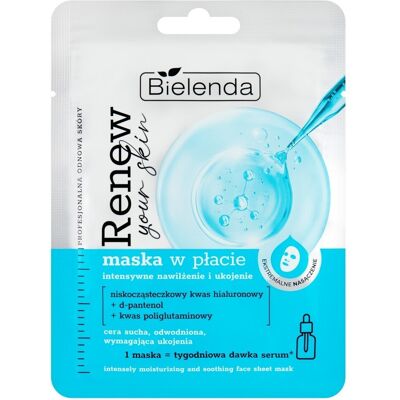 Masque Hydratant Et Apaisant Bielenda Renew Your Skin - Publicité Masque Hydratant Et Apaisant Bielenda Renew Your Skin - Publicité