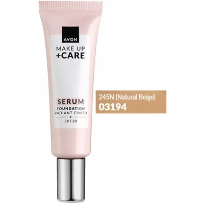 Fond De Teint-Sérum 3 En 1 Avon Beige Naturel 245n - Publicité Fond De Teint-Sérum 3 En 1 Avon Beige Naturel 245n - Publicité