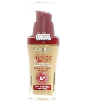 Fond De Teint 16h Infaillible 150 Beige Éclat L'Oréal - Publicité Fond De Teint 16h Infaillible 150 Beige Éclat L'Oréal - Publicité