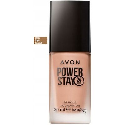 Fond De Teint Avon 24 Heures Caramel Clair 355 G - Publicité Fond De Teint Avon 24 Heures Caramel Clair 355 G - Publicité