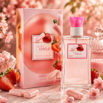 Prady Chewing-Gum Fraise - Eau De Toilette - Publicité Prady Chewing-Gum Fraise - Eau De Toilette - Publicité