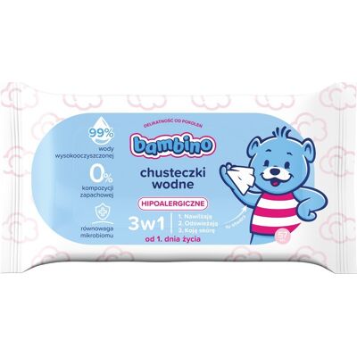 Lingettes À L'Eau Hypoallergéniques Nivea Bambino 3 En 1, Paquet De 57 Unités - Publicité Lingettes À L'Eau Hypoallergéniques Nivea Bambino 3 En 1, Paquet De 57 Unités - Publicité