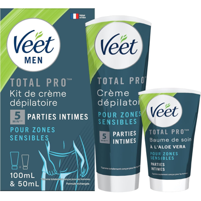 Veet Men Kit Épilation Intime – Crème 100ml + Baume 50ml Peaux Sensibles - Publicité Veet Men Kit Épilation Intime – Crème 100ml + Baume 50ml Peaux Sensibles - Publicité