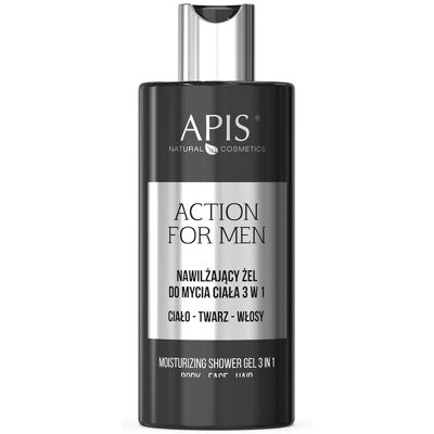 Apis Natural Cosmetics Action For Men Gel Douche 3-en-1 Hydratant - Publicité Apis Natural Cosmetics Action For Men Gel Douche 3-en-1 Hydratant - Publicité