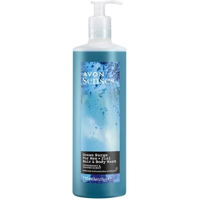 Avon Ocean Surge Brise Menthe Fraîche Gel Lavant Corps Et Cheveux 720 Ml - Publicité Avon Ocean Surge Brise Menthe Fraîche Gel Lavant Corps Et Cheveux 720 Ml - Publicité