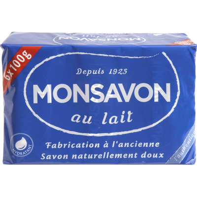 Lot De 6 Savons Monsavon Au Lait Naturellement Doux Hydratant Authentique 6x100g - Publicité Lot De 6 Savons Monsavon Au Lait Naturellement Doux Hydratant Authentique 6x100g - Publicité