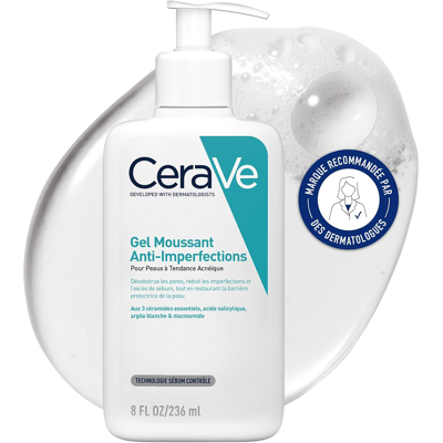 Cerave Gel Moussant Anti-Imperfections Nettoyant Acide Salicylique Acné - Publicité Cerave Gel Moussant Anti-Imperfections Nettoyant Acide Salicylique Acné - Publicité