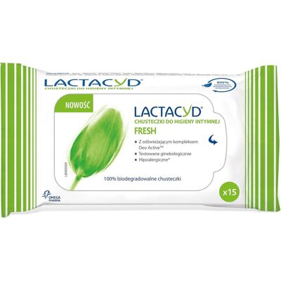 Lingettes Hygiéniques Intimes Lactacyd Fresh, Paquet De 15 Unités - Publicité Lingettes Hygiéniques Intimes Lactacyd Fresh, Paquet De 15 Unités - Publicité