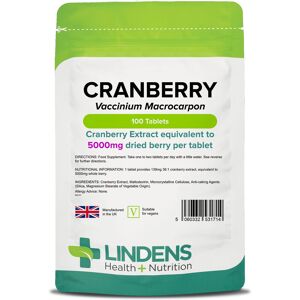 Lindens Canneberge 5000mg 100 Comprimés Supplément De Qualité - Publicité Lindens Canneberge 5000mg 100 Comprimés Supplément De Qualité - Publicité
