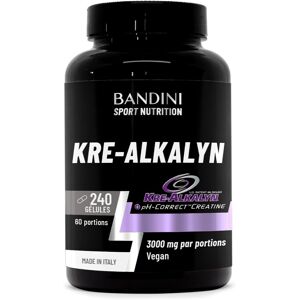 Bandini® Kre-Alkalyn® 240 Capsules - Créatine Alcaline Tamponnée - Booster - Publicité Bandini® Kre-Alkalyn® 240 Capsules - Créatine Alcaline Tamponnée - Booster - Publicité