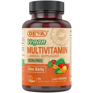 Vegan, Multivitamine Sans Fer 90 Comprimés Par Deva Vegan Vitamins - Publicité Vegan, Multivitamine Sans Fer 90 Comprimés Par Deva Vegan Vitamins - Publicité