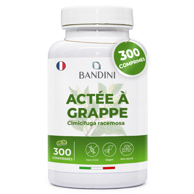 Bandini® Actée À Grappe 300 Comprimés Équilibre Quotidien 300 Mg/jour - Publicité Bandini® Actée À Grappe 300 Comprimés Équilibre Quotidien 300 Mg/jour - Publicité