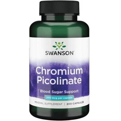 Swanson Picolinate de Chrome - 200mcg - 200 Capsules - Publicité Swanson Picolinate de Chrome - 200mcg - 200 Capsules - Publicité