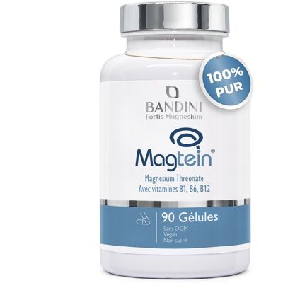 Bandini® Magnésium Magtein® 90 Gélules, Thréonate Avec Vitamines B1, B6 Et B12 - Publicité Bandini® Magnésium Magtein® 90 Gélules, Thréonate Avec Vitamines B1, B6 Et B12 - Publicité