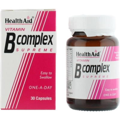HealthAid Complexe de Vitamines B Supreme - Énergie & Système Nerveux - Publicité HealthAid Complexe de Vitamines B Supreme - Énergie & Système Nerveux - Publicité
