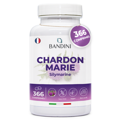 Bandini® Chardon-Marie 366 Comprimés Régénérant Foie, Détox & Digestion - Publicité Bandini® Chardon-Marie 366 Comprimés Régénérant Foie, Détox & Digestion - Publicité