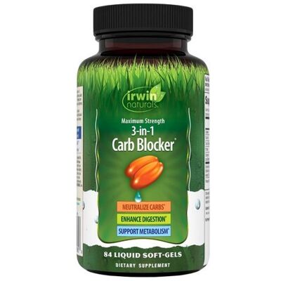 Irwin Naturals Bloqueur De Glucides 3 En 1 Force Maximale 84 Compte - Publicité Irwin Naturals Bloqueur De Glucides 3 En 1 Force Maximale 84 Compte - Publicité