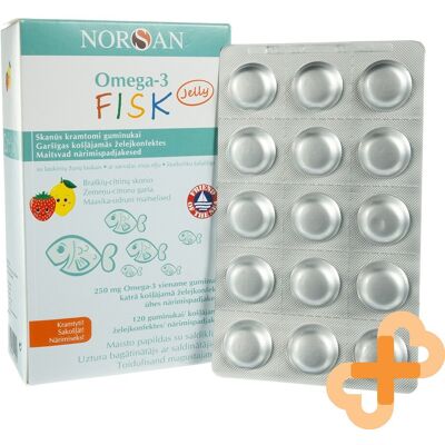 Norsan Omega-3 Kids Jelly - Saveur fraise-citron - Pour enfants à partir de 3 ans - 250mg Omega-3 - Publicité Norsan Omega-3 Kids Jelly - Saveur fraise-citron - Pour enfants à partir de 3 ans - 250mg Omega-3 - Publicité