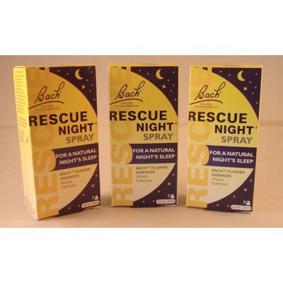 Bach Rescue Night Spray 20ml Bbe 10/2029 Trois Bouteilles - Publicité Bach Rescue Night Spray 20ml Bbe 10/2029 Trois Bouteilles - Publicité