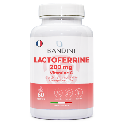Bandini - Lactoferrine Pure - 200mg - 60 Vit C - Complément alimentaire - Publicité Bandini - Lactoferrine Pure - 200mg - 60 Vit C - Complément alimentaire - Publicité