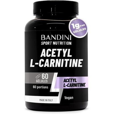 Bandini® Acetyl L-Carnitine 60 Capsules - 1000 Mg (Par Gélules) - Publicité Bandini® Acetyl L-Carnitine 60 Capsules - 1000 Mg (Par Gélules) - Publicité