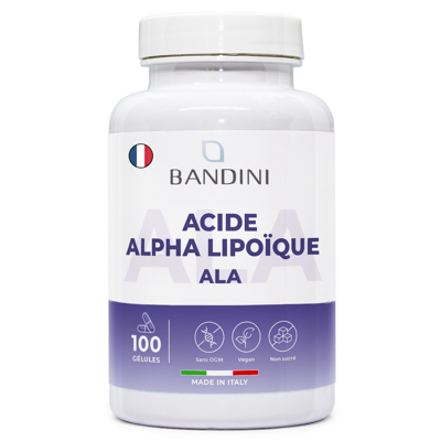 Bandini - Acide Alpha-lipoïque 100 Gélules Végétales - Complément alimentaire - Publicité Bandini - Acide Alpha-lipoïque 100 Gélules Végétales - Complément alimentaire - Publicité